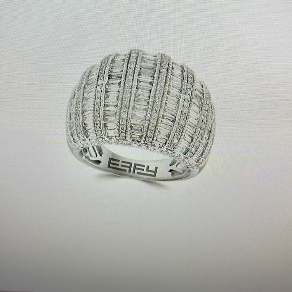 EFFY 14k white gold 1.75 TCW diamond dome ring